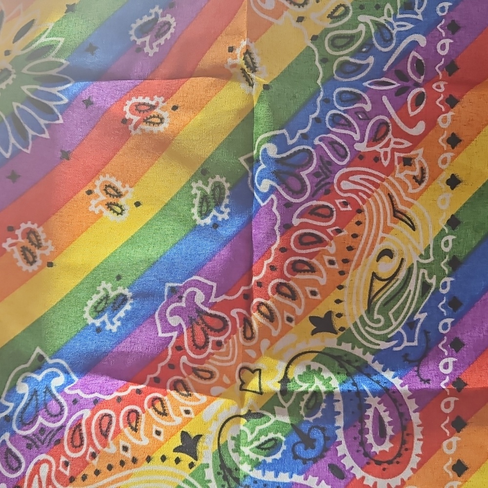 Bandana Hair Accessories Rainbow multicolored LGBTQIA+ Pride Square shaped - Picture 14 of 17